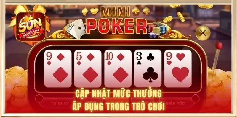 Cập nhật mức thưởng áp dụng trong trò chơi