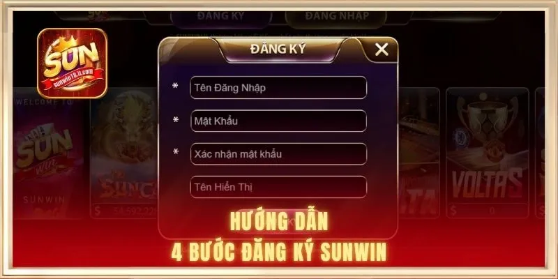 Đăng Ký SUNWIN 1 Hướng dẫn 4 bước đăng ký SUNWIN